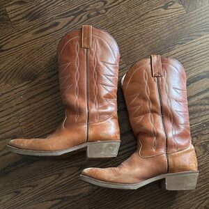 Brown Leather Cowboy Boots